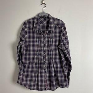 Eddie Bauer Plaid Button Down Shirt Sz XL